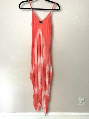 Raviya Coral Tie-dye V-Neck Slip Dress